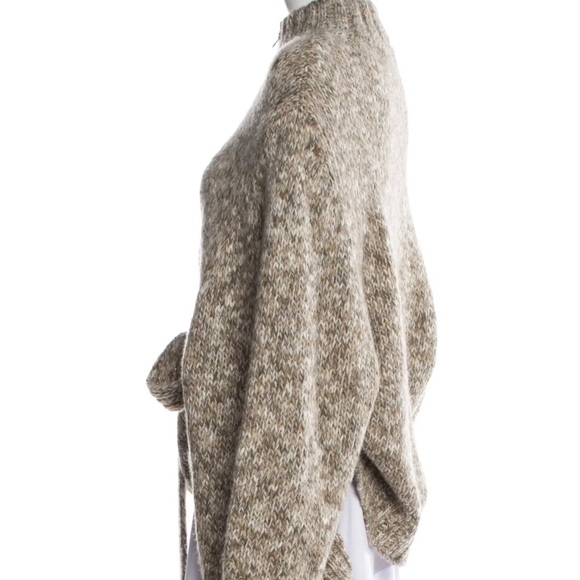 St. John Belted Zip Up Mock Neck Sleeved Cape/Poncho Cardigan XL - Picture 2 of 11